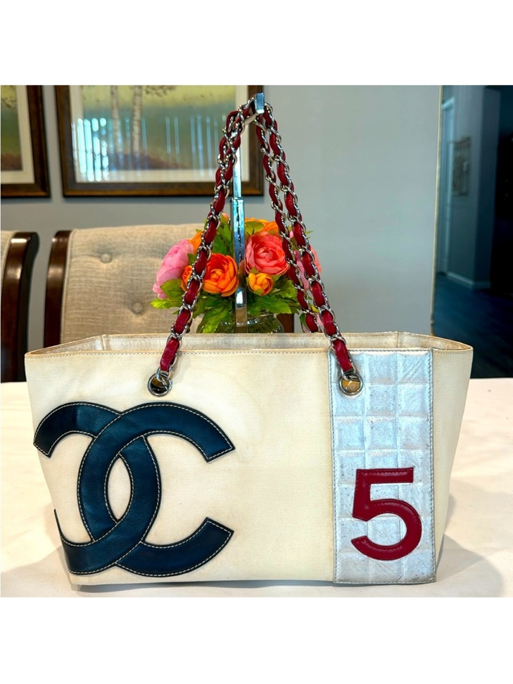 Authentic CHANEL Coco No. 5 Shopper tote bag